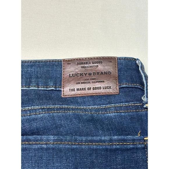 Lucky Brand Ava Crop Jeans Womens 10/30 L28 Dark Wash Skinny Raw Hem Stretch - Picture 11 of 16